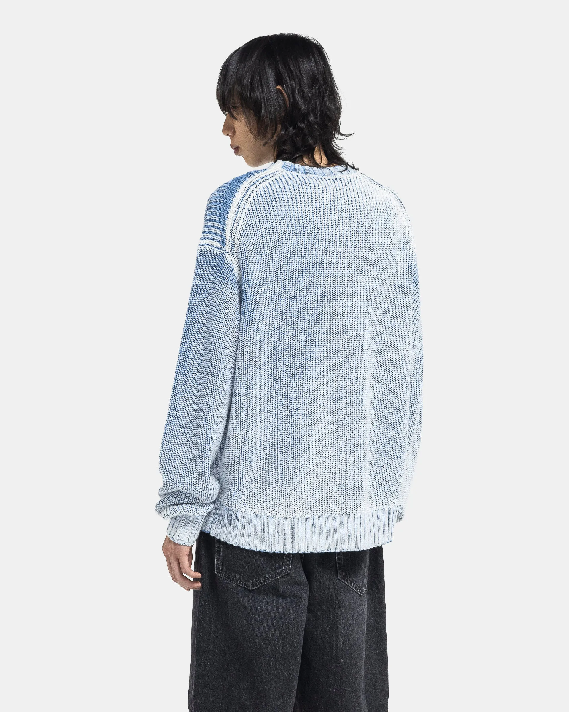 Crew Neck Jumper in Dusty Blue