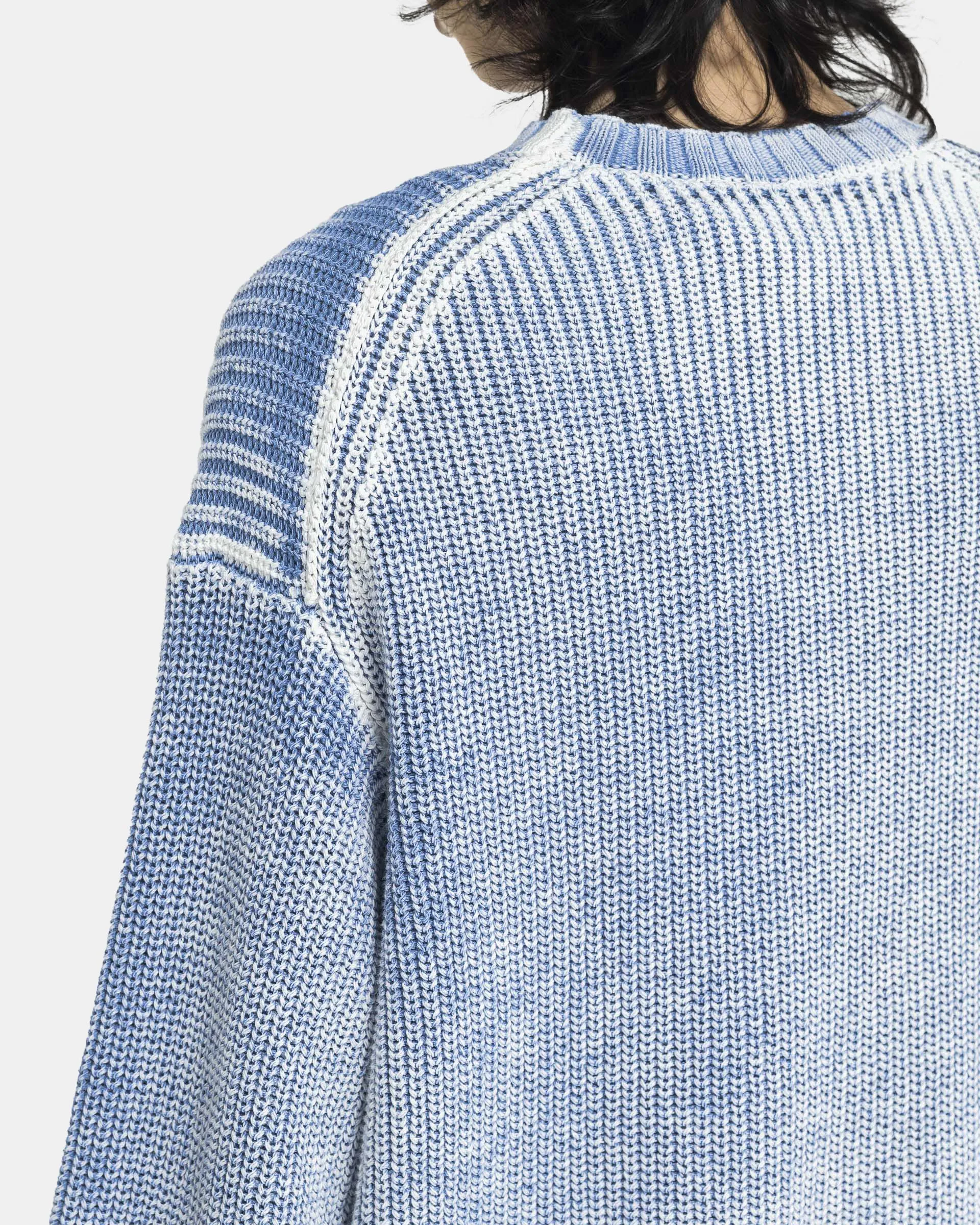 Crew Neck Jumper in Dusty Blue