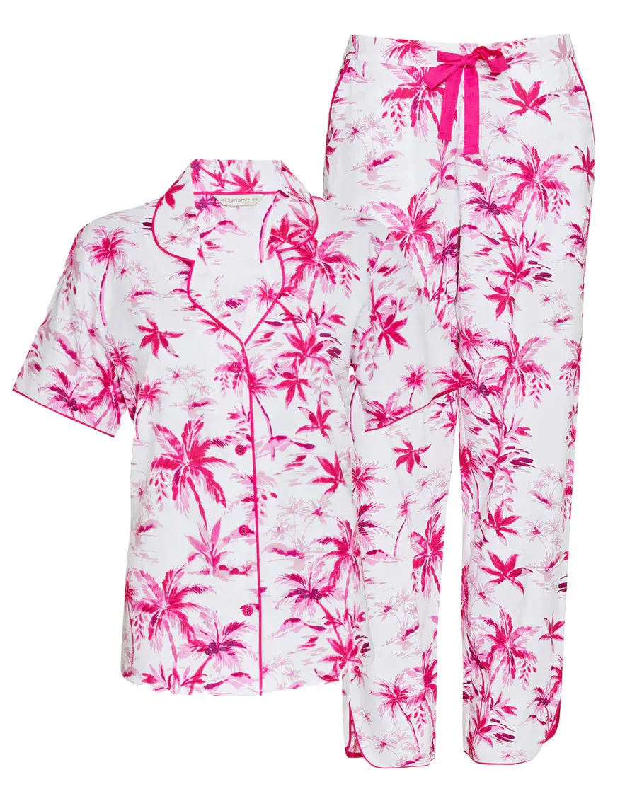 Cyberjammies PJ Set-Hailey- Palm Print