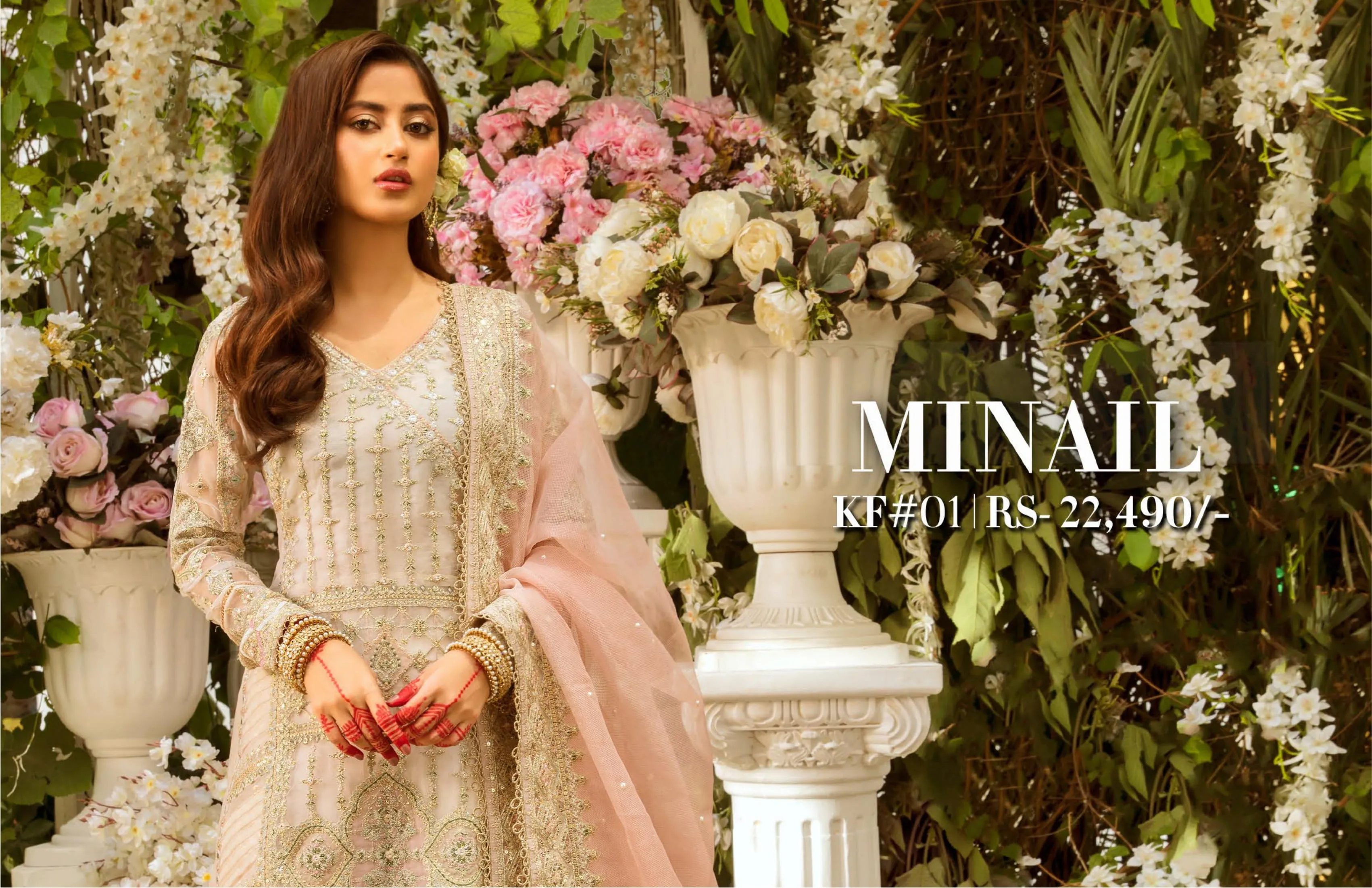 D-01 MINAHIL - Qalamkar Festive (KHAAB) Formals