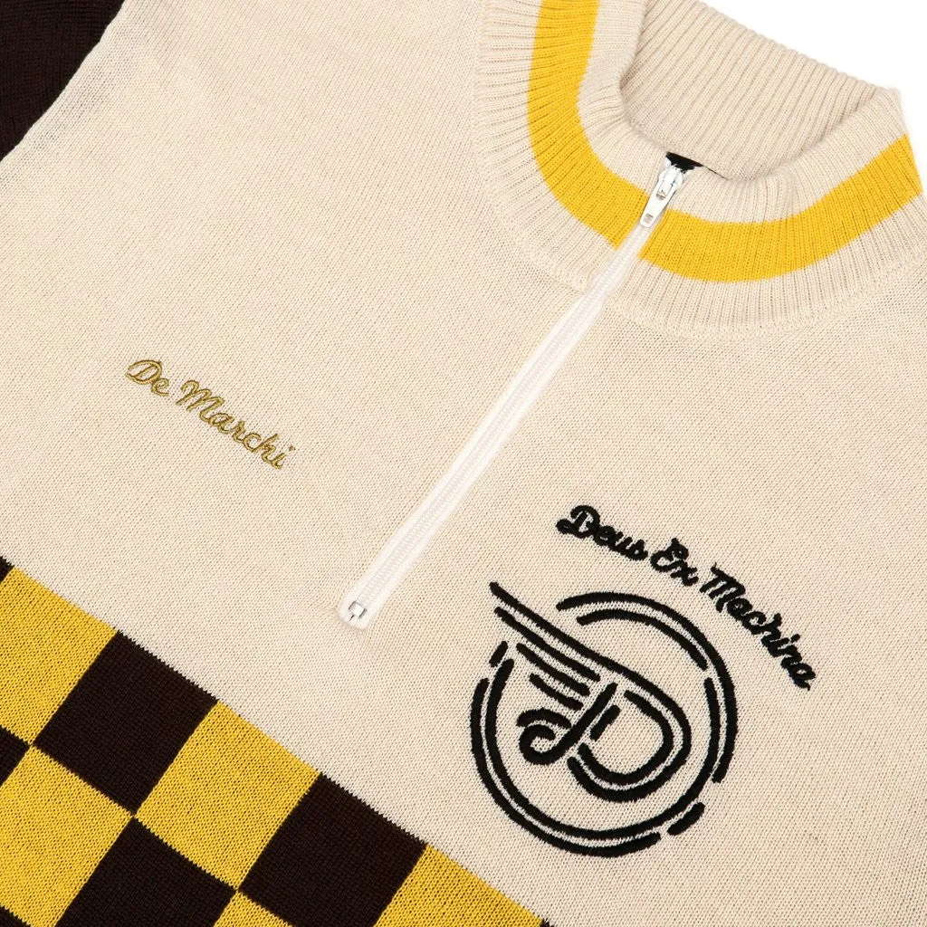 Deus X De Marchi Checker Wool Jersey - Sand