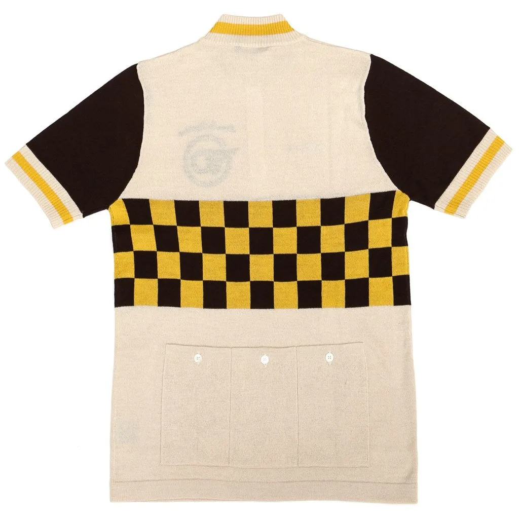 Deus X De Marchi Checker Wool Jersey - Sand