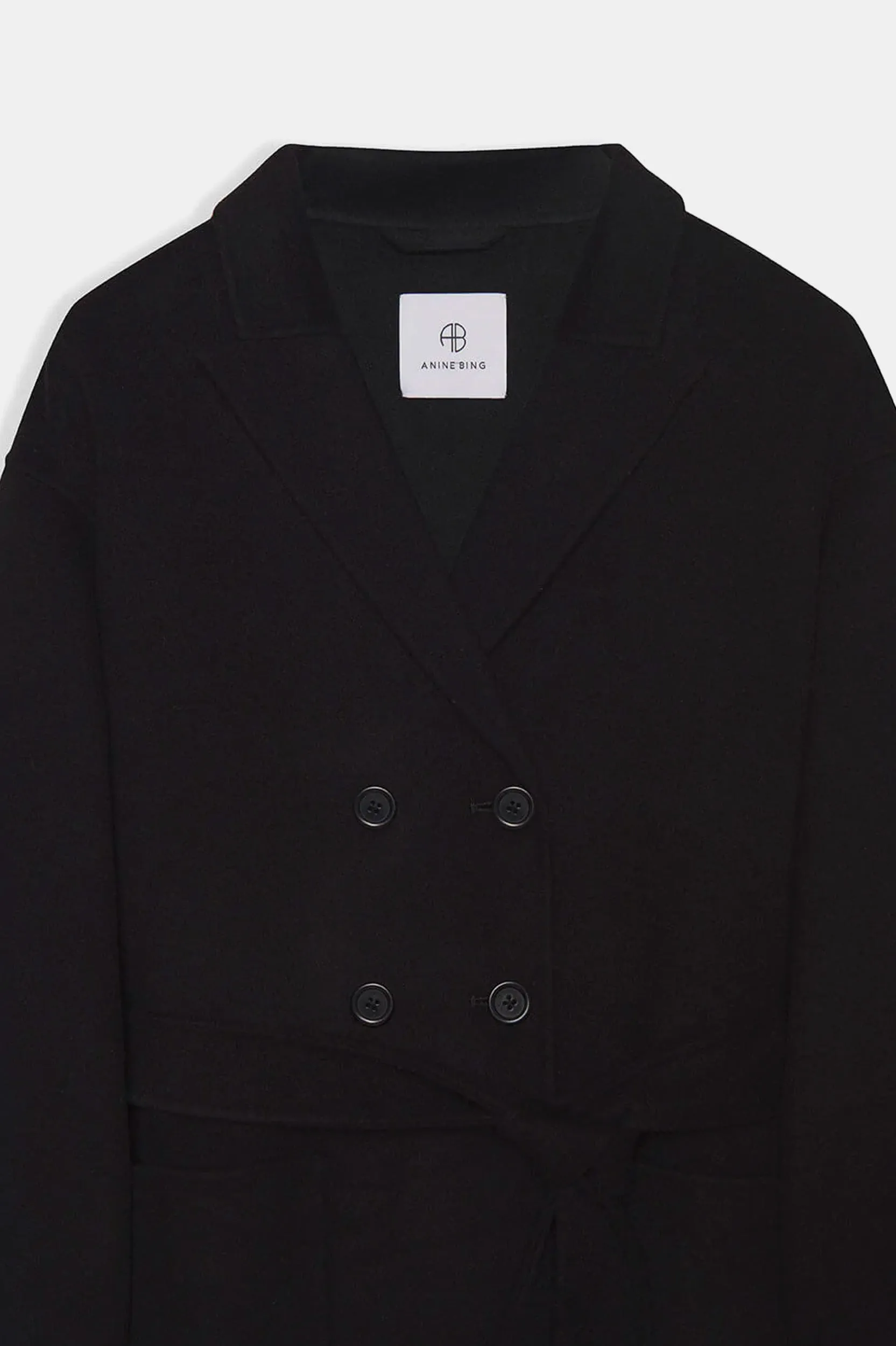 Dylan Coat in Black Cashmere Blend