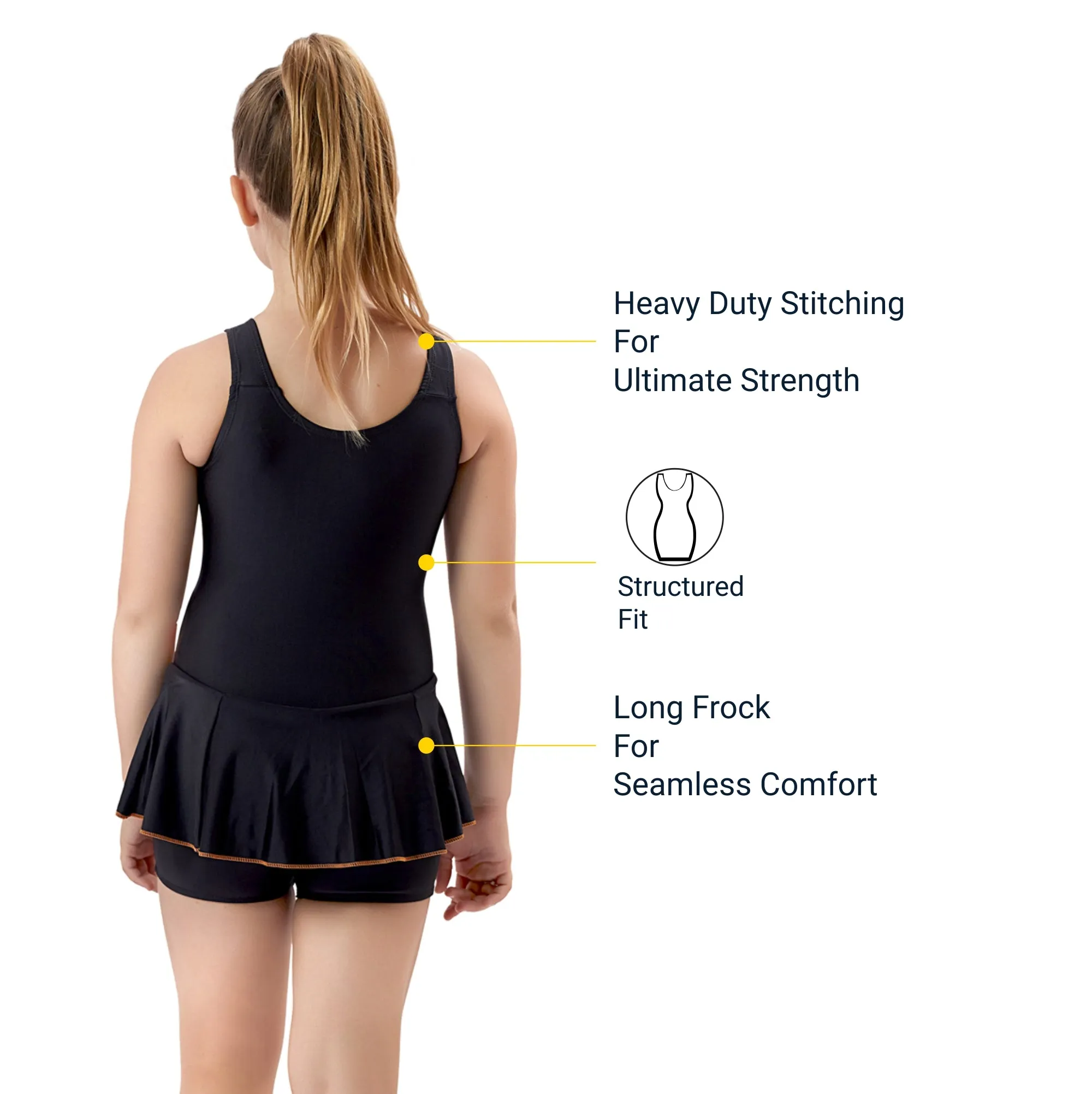 Energía Girls SWIM DRESS WITH SHORTS (Sun Protected and Chlorine Tested)