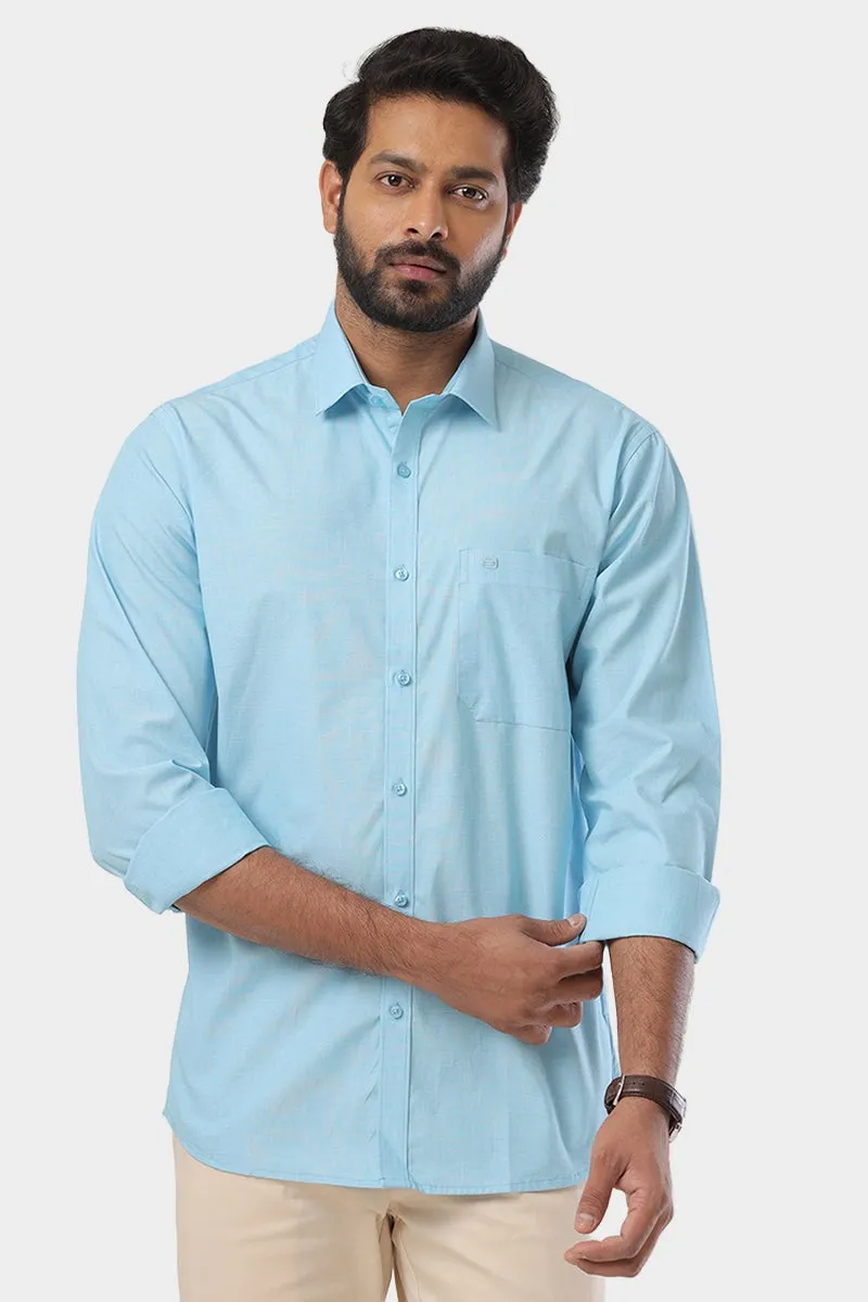 Fila - Sky Blue Formal Shirts For Men | Ariser