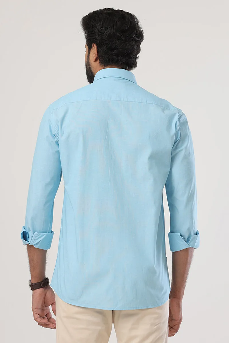 Fila - Sky Blue Formal Shirts For Men | Ariser