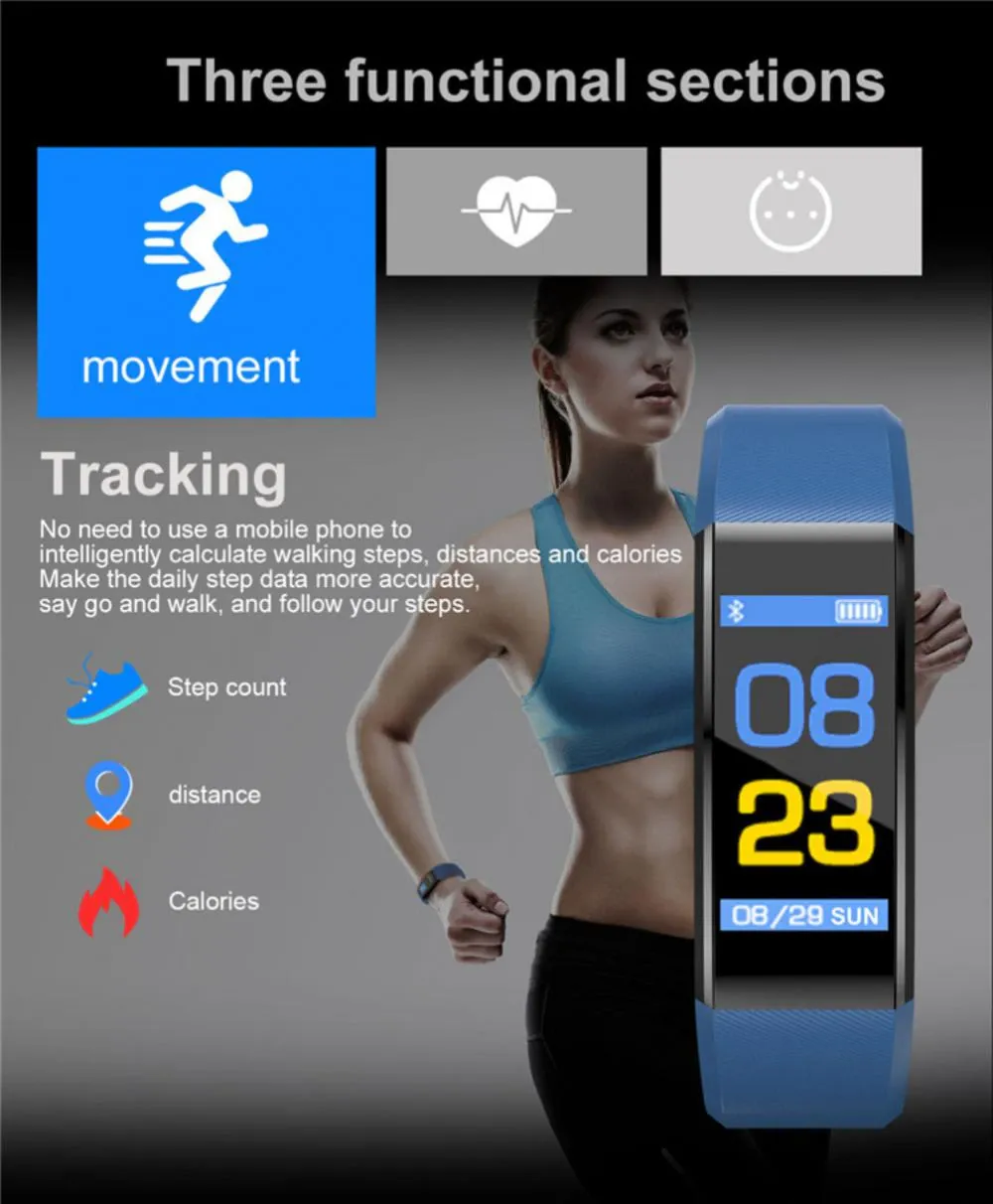 FitSmart Watch: Heart Rate & BP Monitor for Men and Women