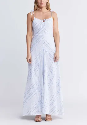 Floriane Women’s Striped Maxi Dress in White - WD0045P