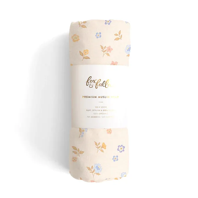 Fox & Fallow Meadow Organic Muslin Swaddle