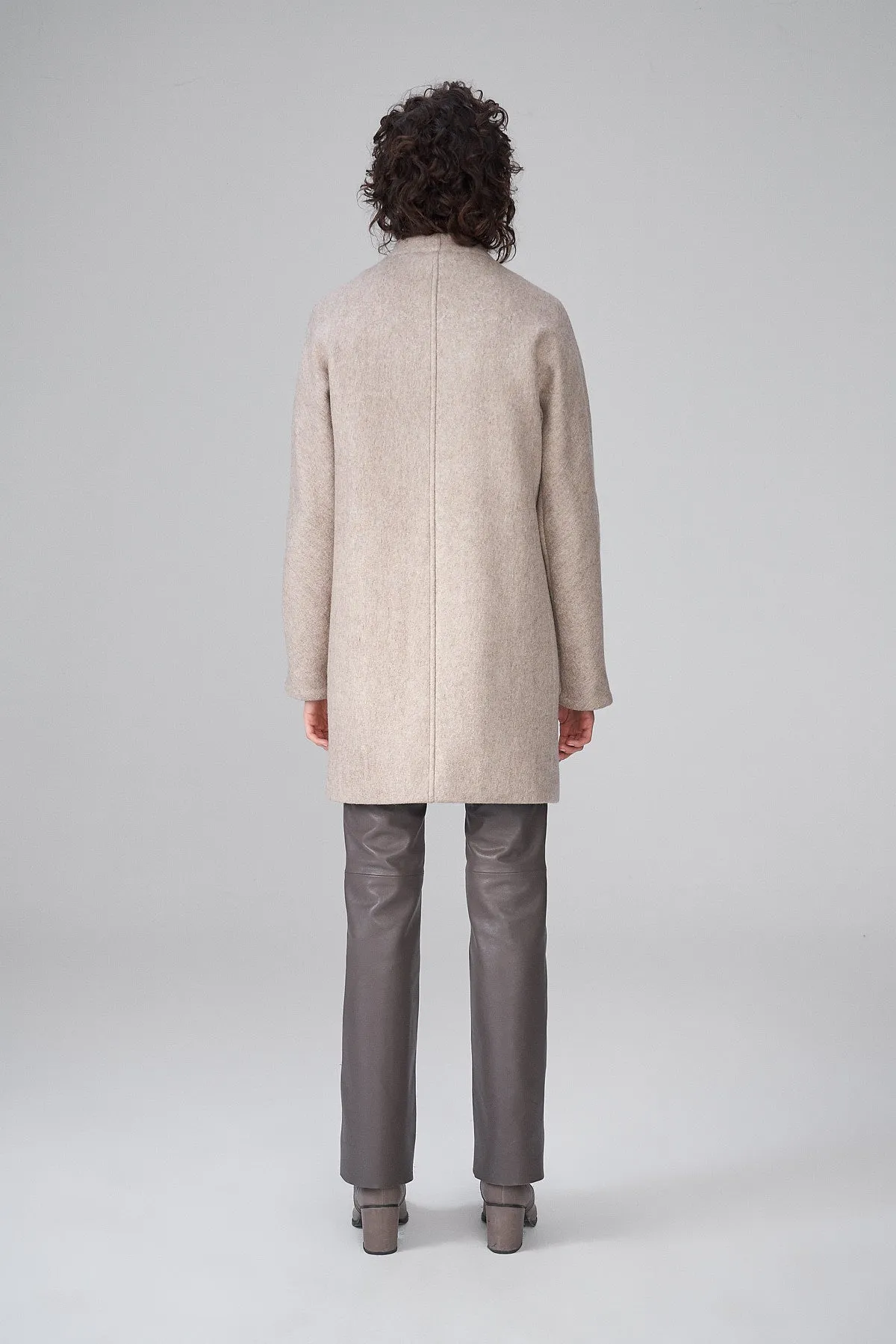 Francesca - Latte Wool Coat