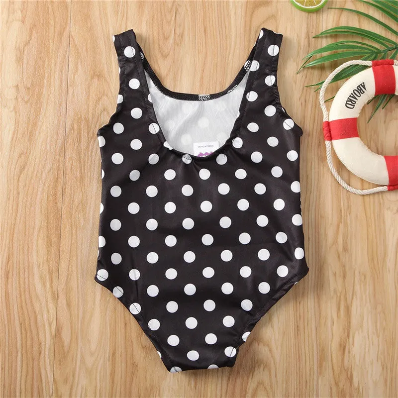 Girls Polka Dot One Piece Swimwear