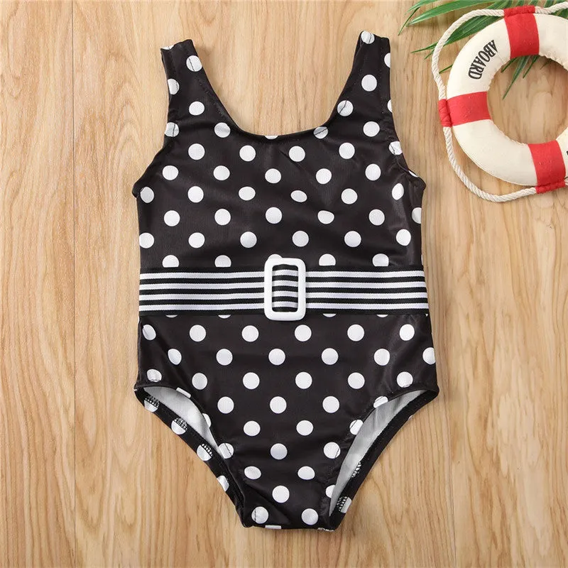 Girls Polka Dot One Piece Swimwear