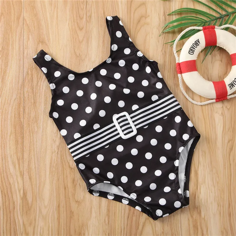 Girls Polka Dot One Piece Swimwear