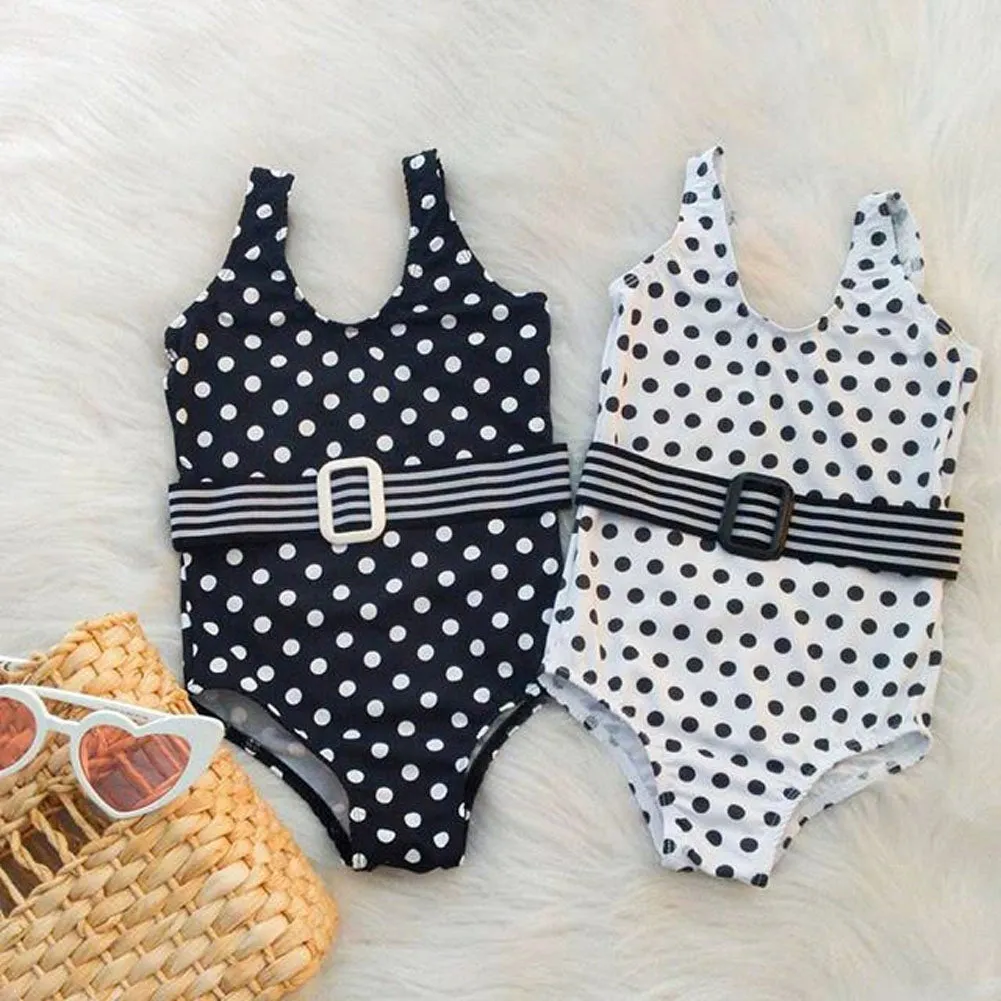 Girls Polka Dot One Piece Swimwear