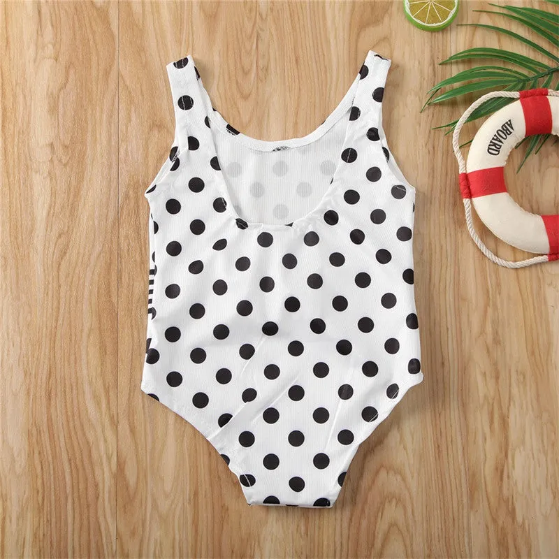 Girls Polka Dot One Piece Swimwear