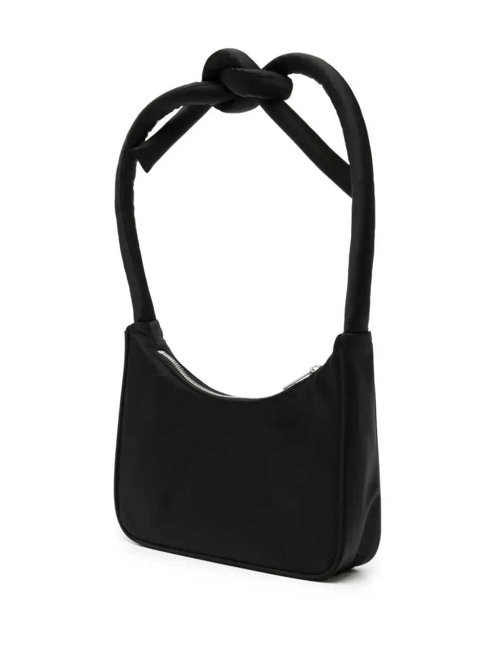 GOEN.J Recycled nylon knot strap shoulder bag - Black