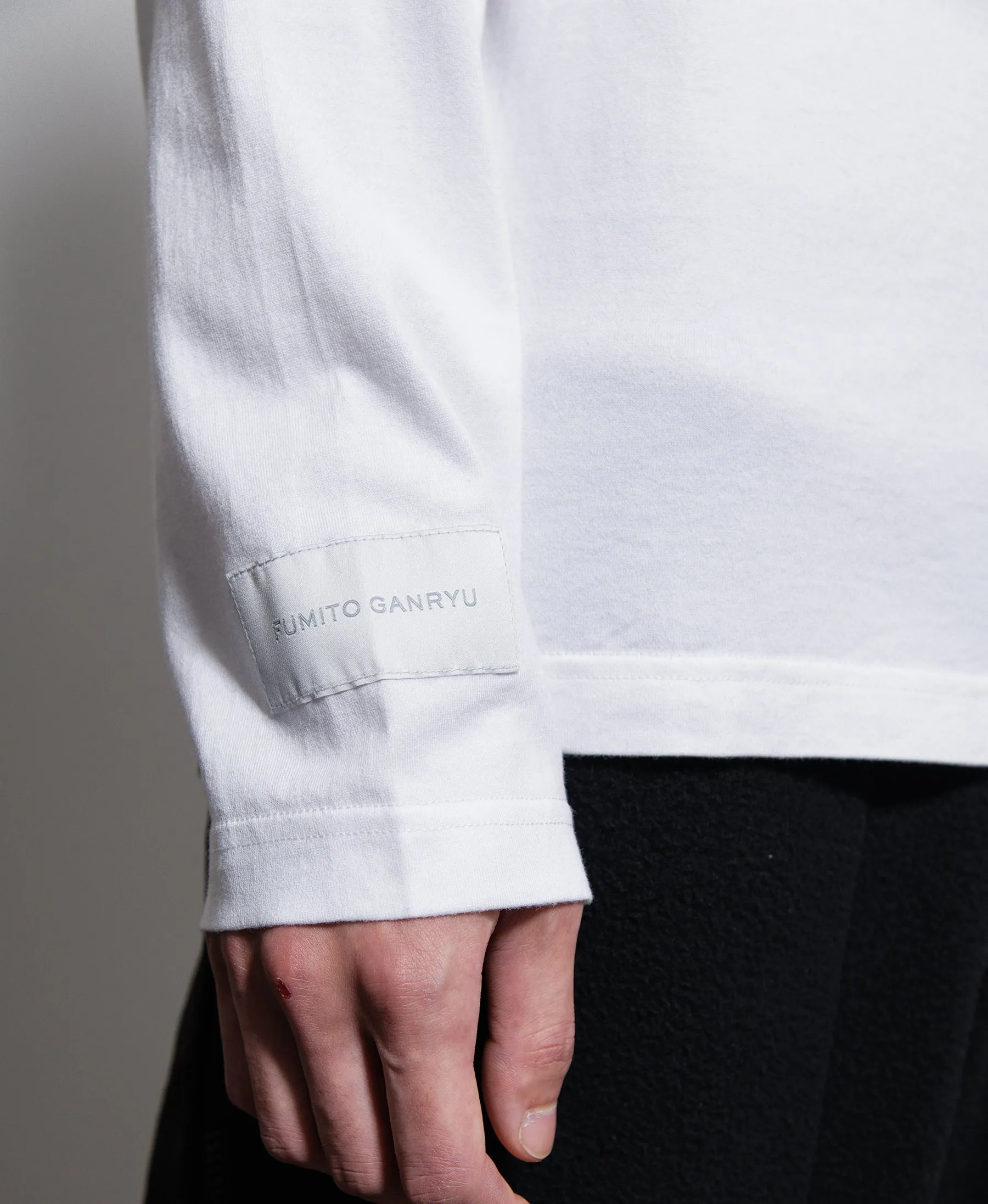 Graphic Long Sleeve Tee White/Black