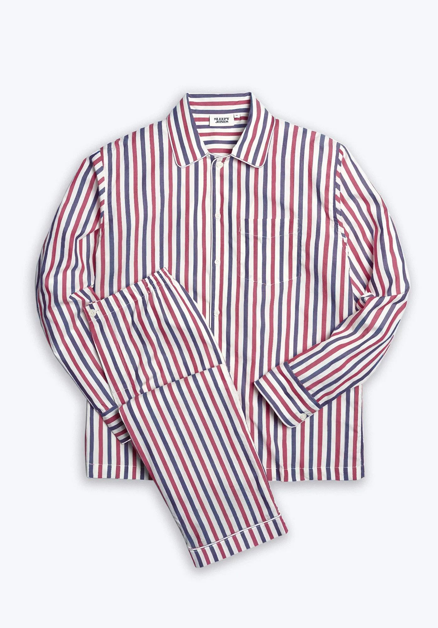 Henry Pajama Set in Americana Stripe