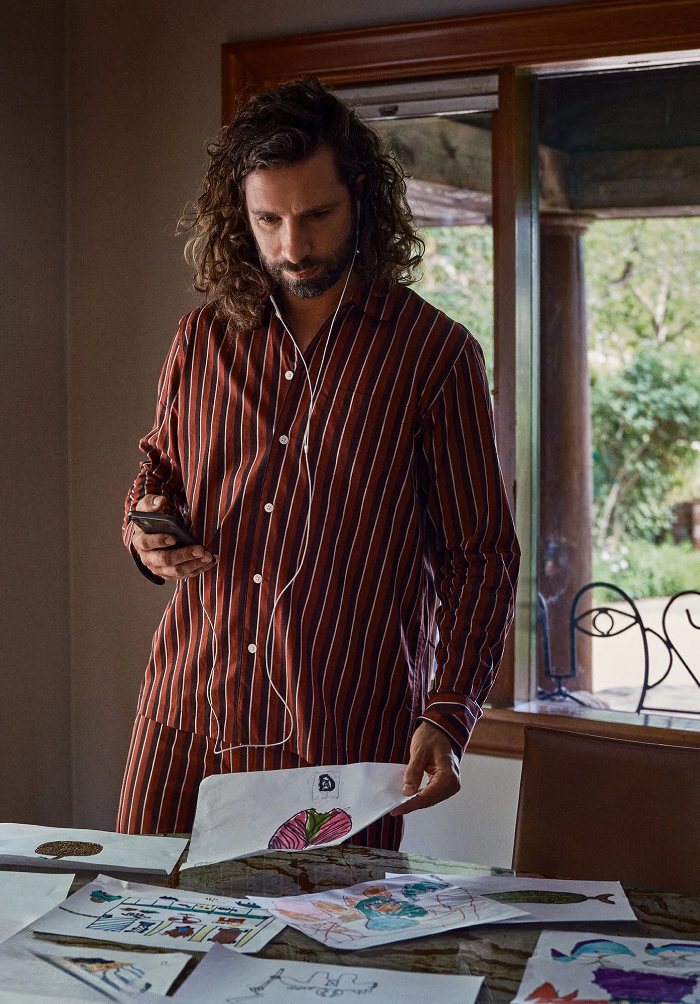 Henry Pajama Set in Bar Stripe