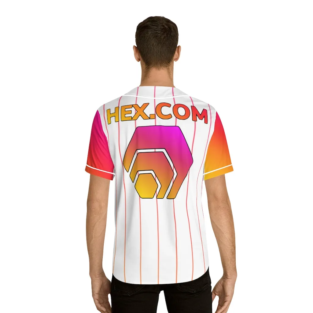 HEX Men's Baseball Jersey (White-AOP)