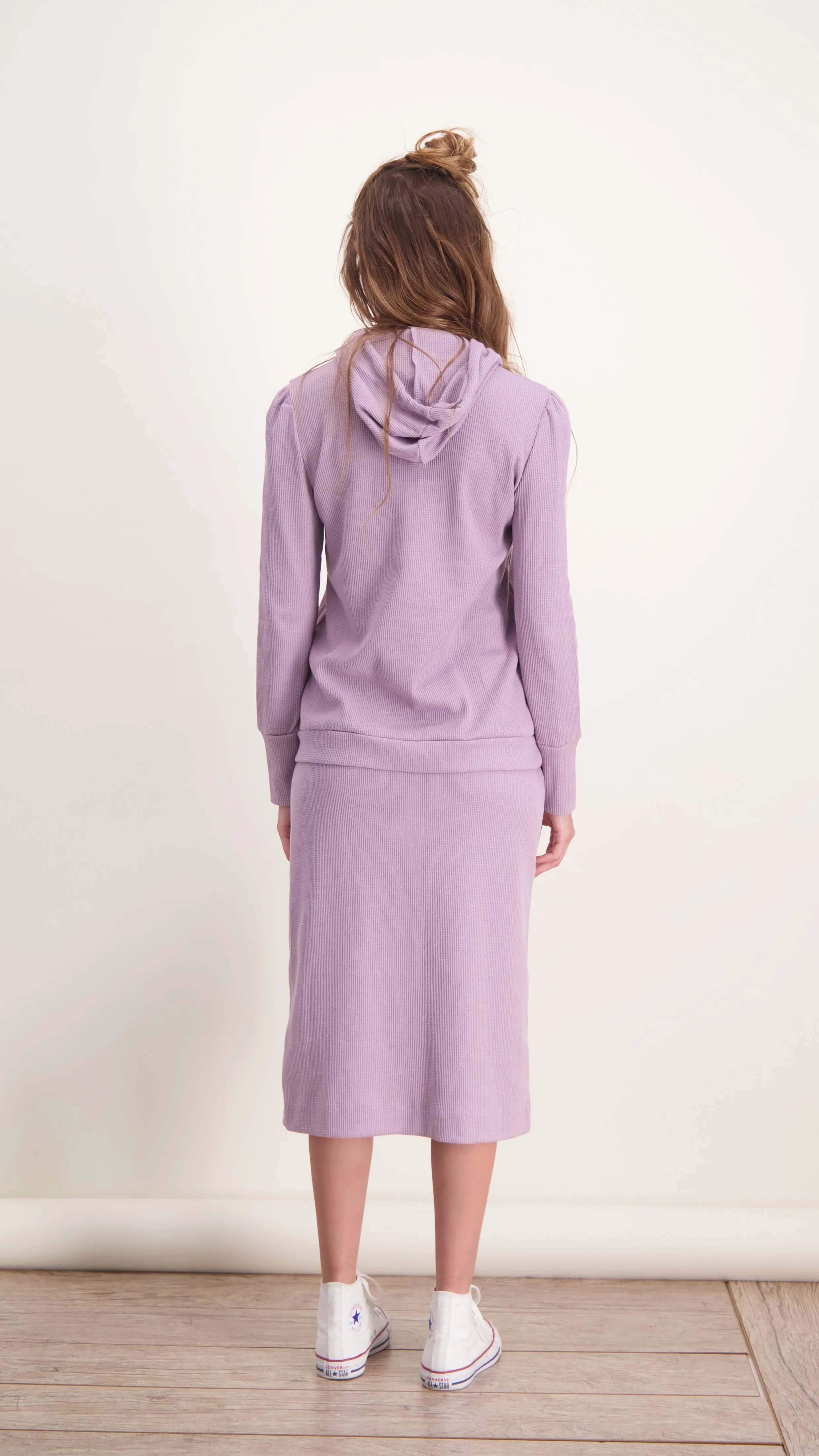 Hoodie Waffle Set / Lilac / סט