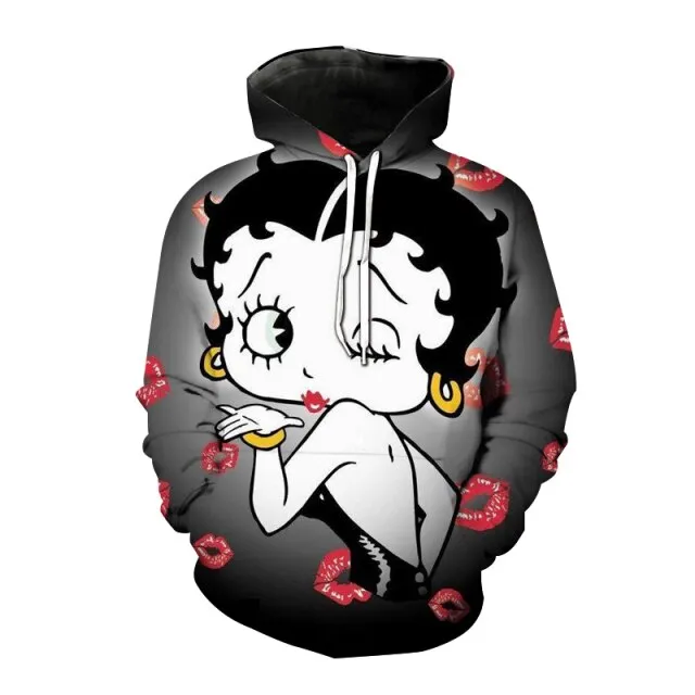 Hoodies Anime Cartoon Sexy Girl 3d Printed Sweatshirt Men Women Fashion Oversized Hoodie Harajuku Streetwear Clothing