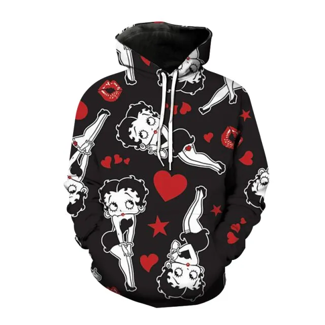 Hoodies Anime Cartoon Sexy Girl 3d Printed Sweatshirt Men Women Fashion Oversized Hoodie Harajuku Streetwear Clothing