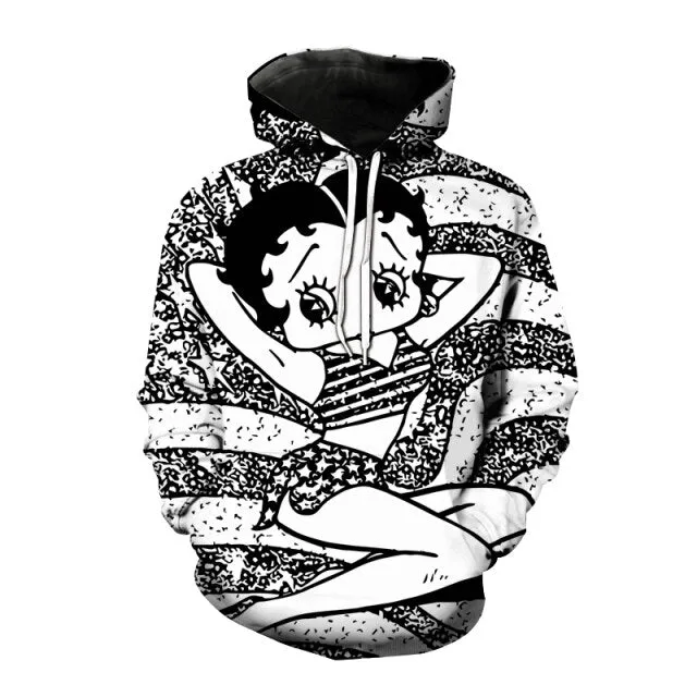 Hoodies Anime Cartoon Sexy Girl 3d Printed Sweatshirt Men Women Fashion Oversized Hoodie Harajuku Streetwear Clothing