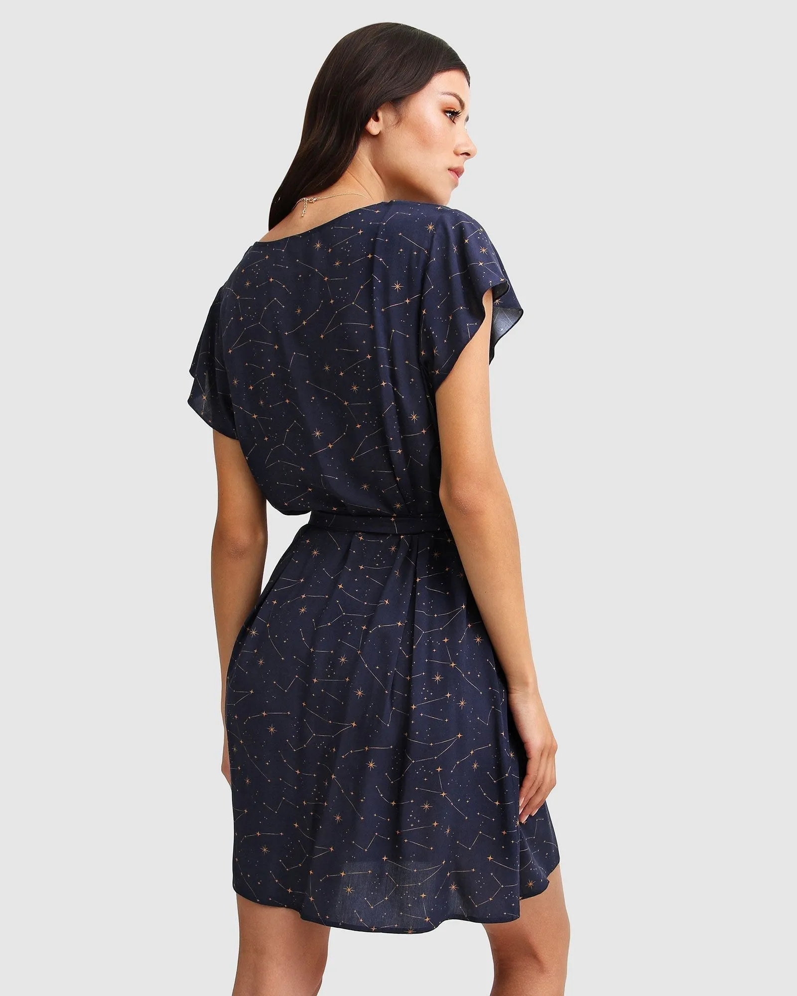 I'm The Star Wrap Dress - Navy