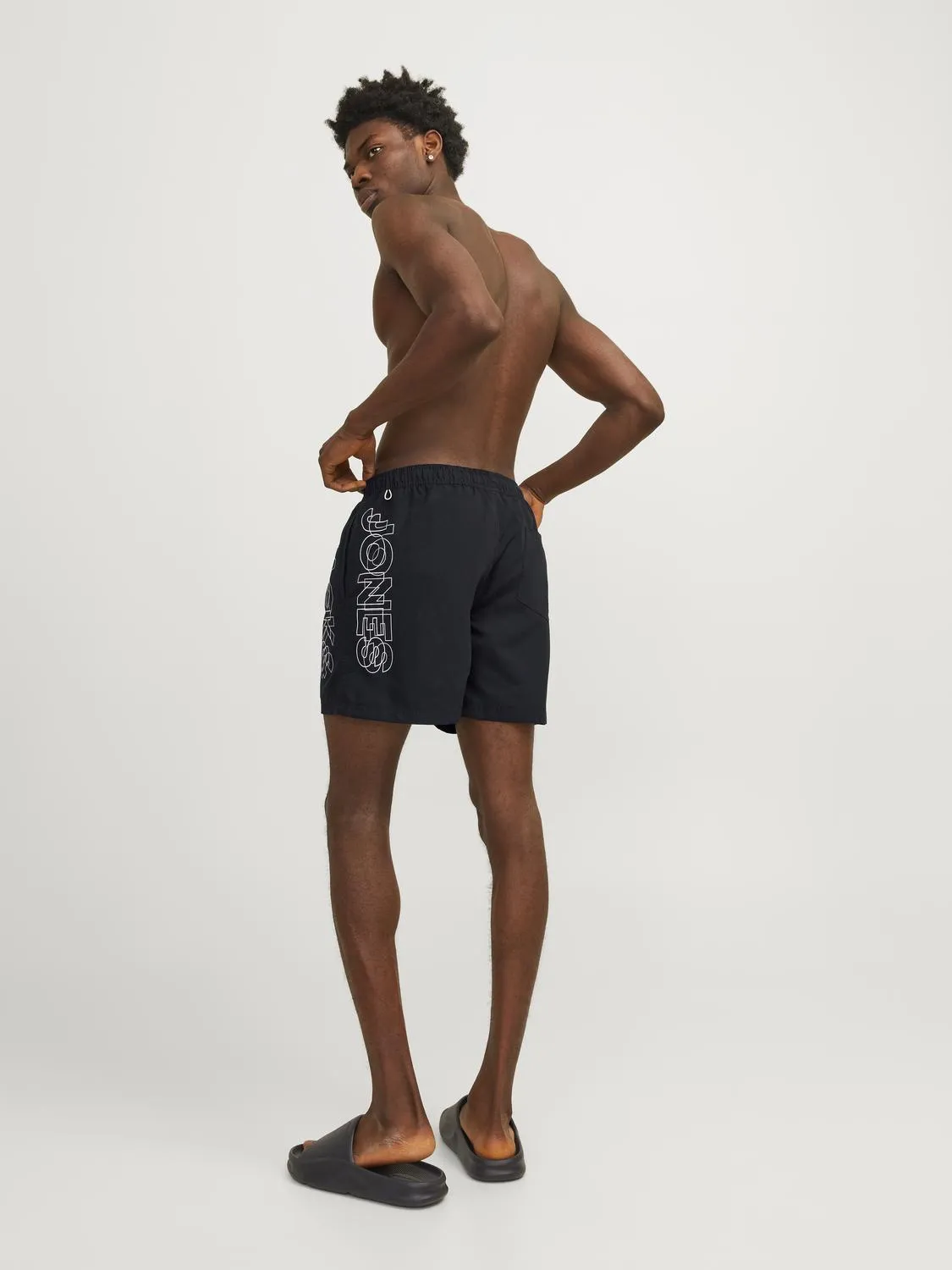 Jack & Jones Mens 'JPSTFIJI JJSWIM' Double Logo Swim Short