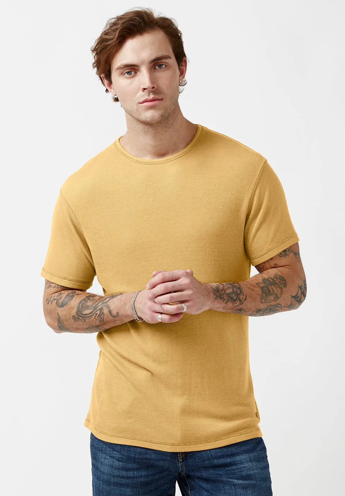 Kabut Tan Short-Sleeve Men’s Top - BM23994