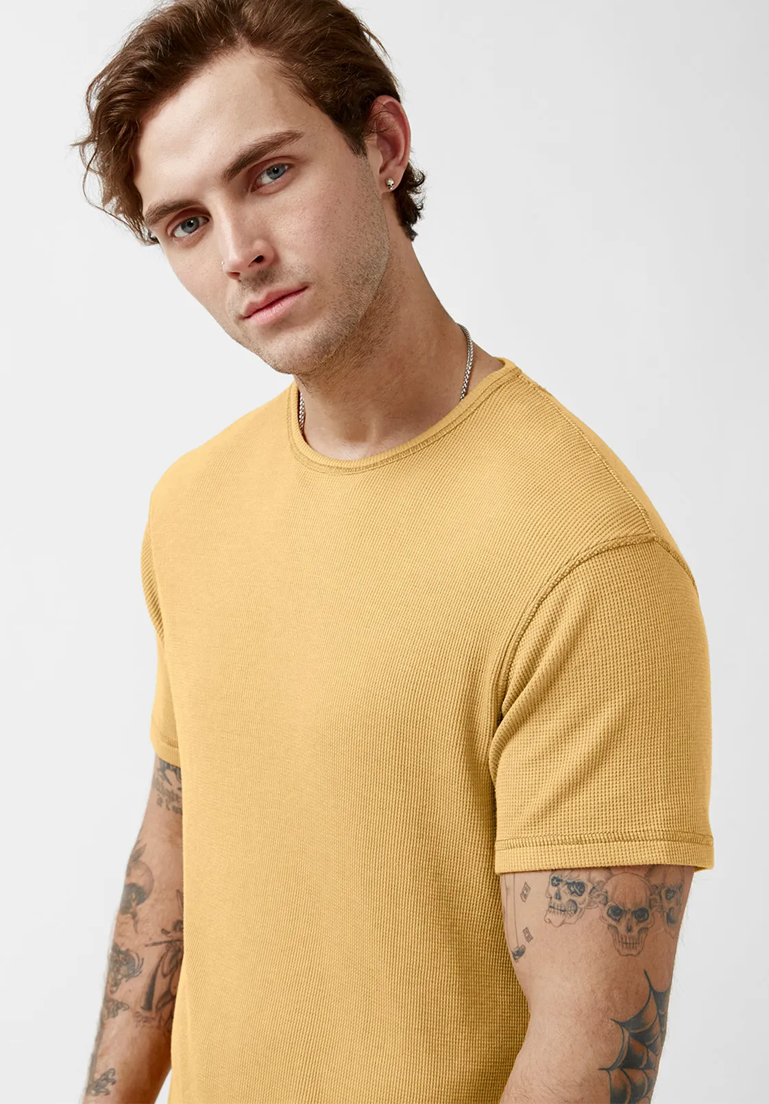 Kabut Tan Short-Sleeve Men’s Top - BM23994