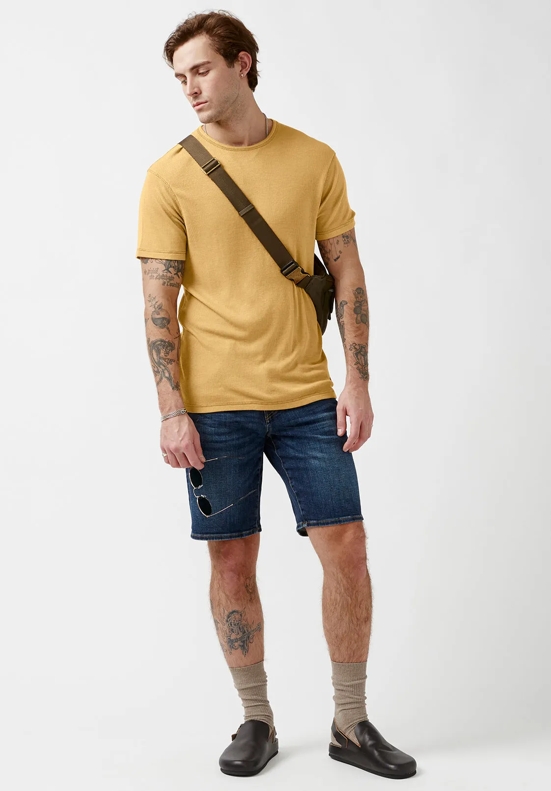 Kabut Tan Short-Sleeve Men’s Top - BM23994