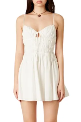 Kayla Bustier Mini Dress - White