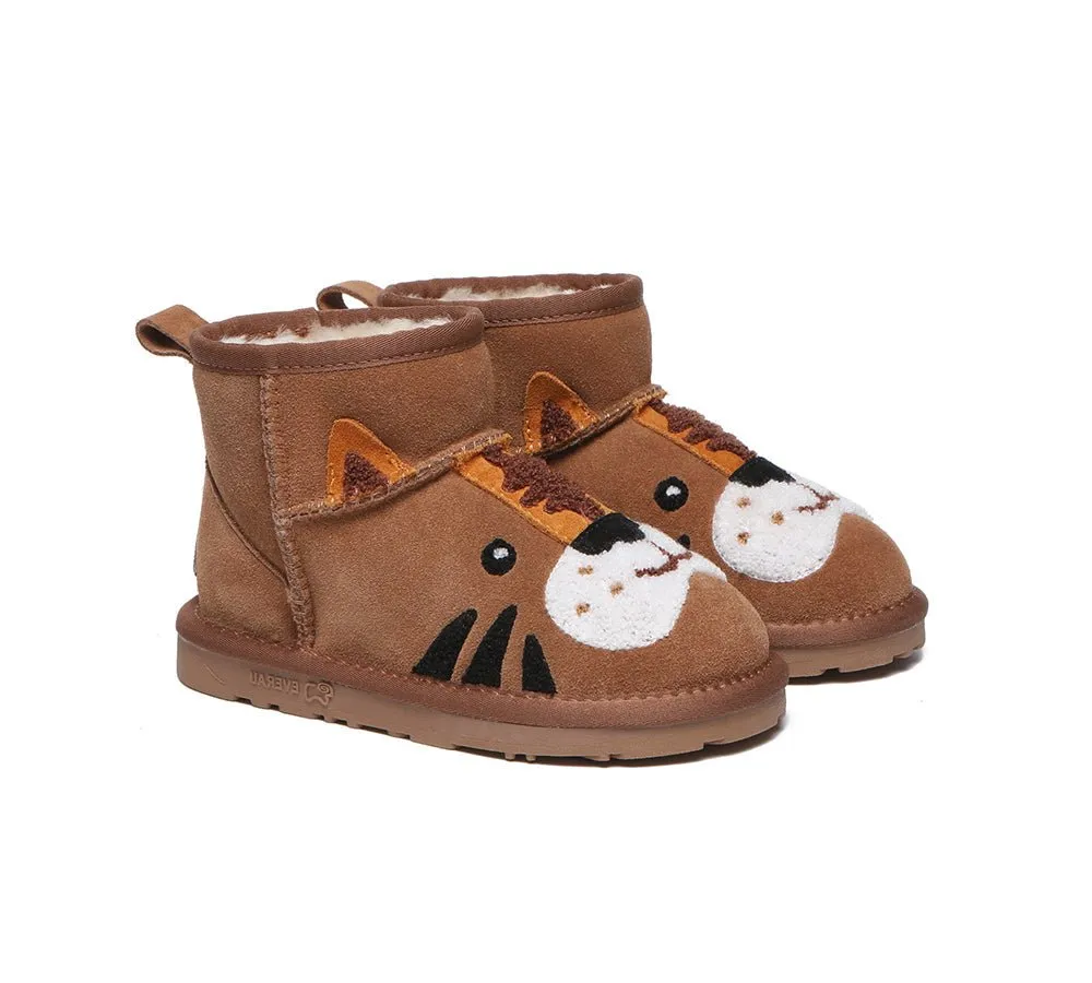 Kids Sheepskin Boots Tiger