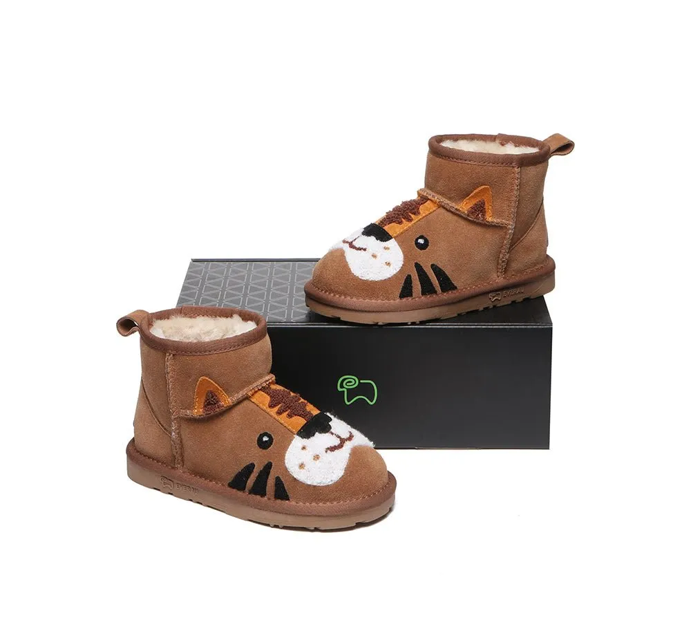 Kids Sheepskin Boots Tiger