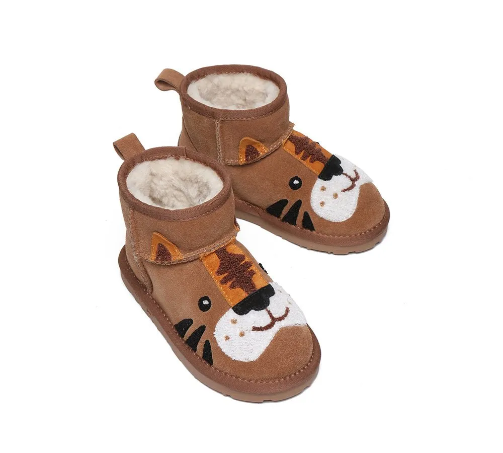 Kids Sheepskin Boots Tiger