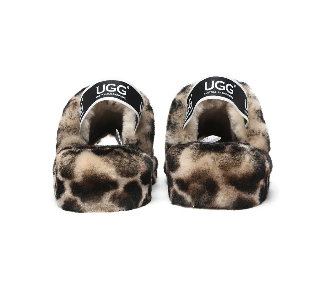 Leopard Print Fluffy Women Slides Pamela