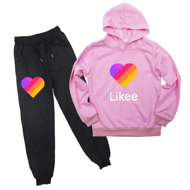 Likee Sweatshirt Pants Suit Clothing Hoodies Outwear For Kids Likee Live Boys Girls beautiful Sweatshirts Hoodies Children gift