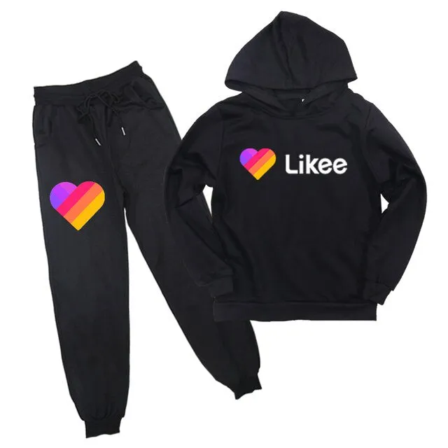 Likee Sweatshirt Pants Suit Clothing Hoodies Outwear For Kids Likee Live Boys Girls beautiful Sweatshirts Hoodies Children gift