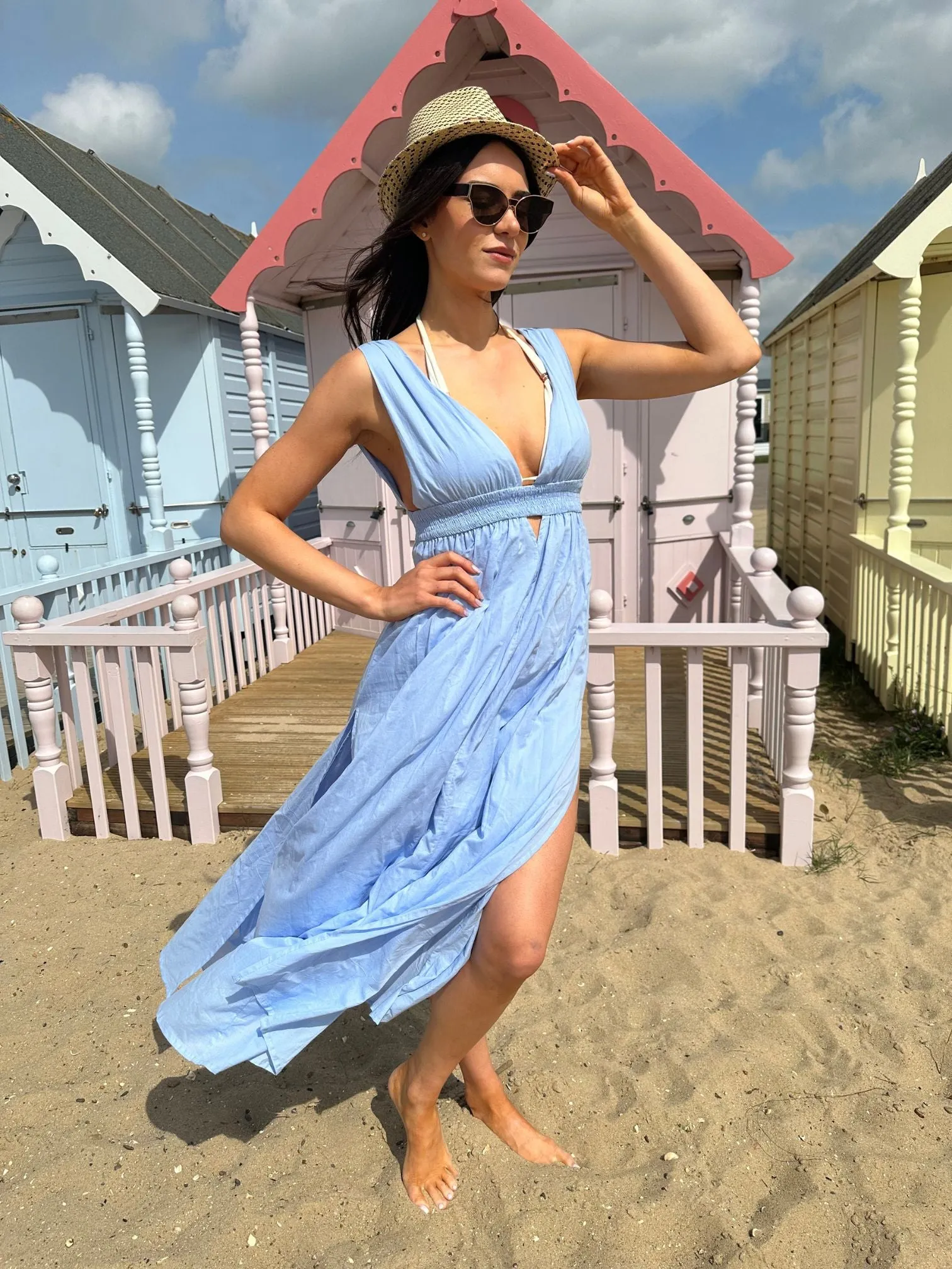 ‘MAMOUNIA’ MAXI DRESS IN SKY BLUE