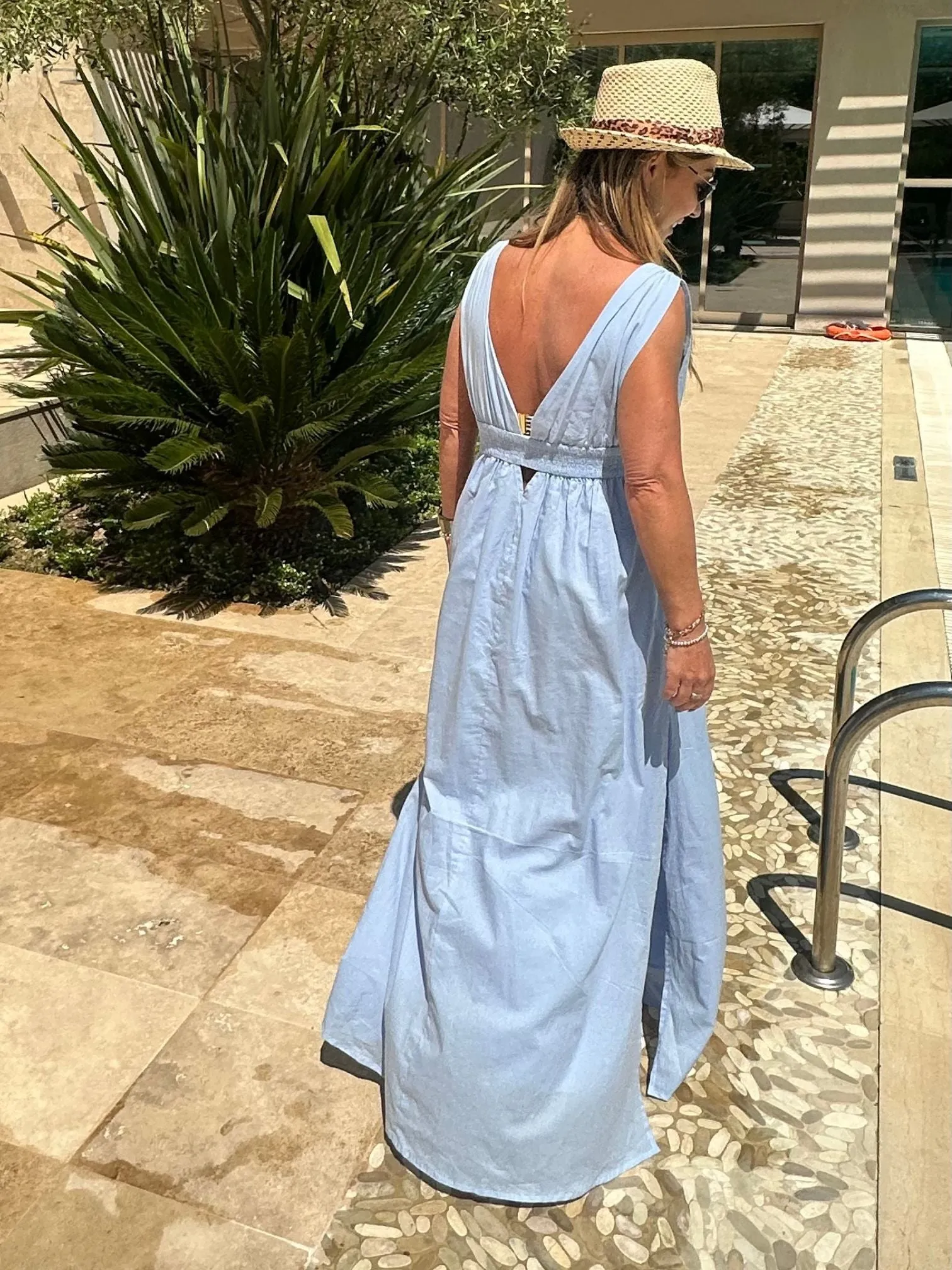 ‘MAMOUNIA’ MAXI DRESS IN SKY BLUE