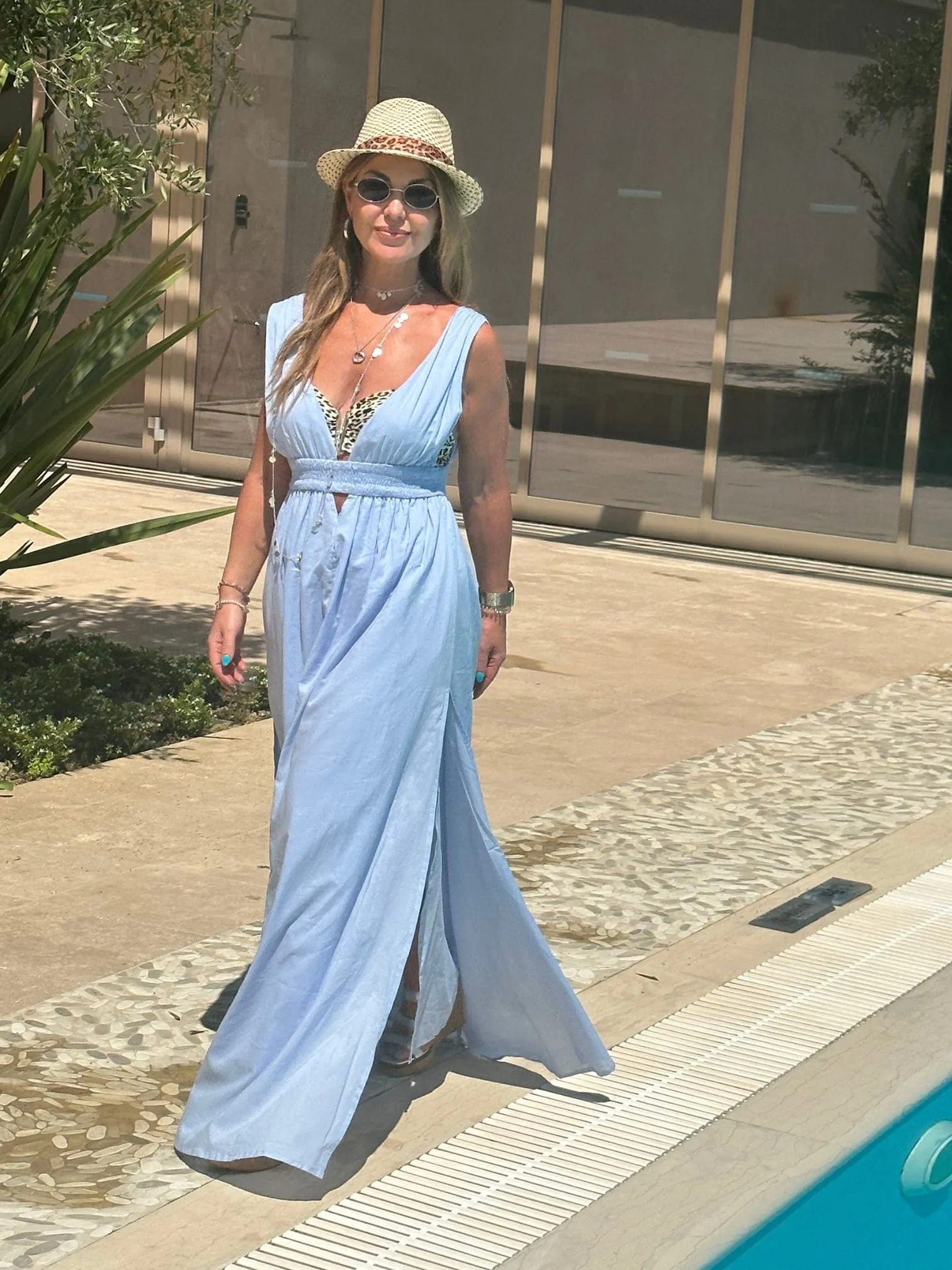 ‘MAMOUNIA’ MAXI DRESS IN SKY BLUE