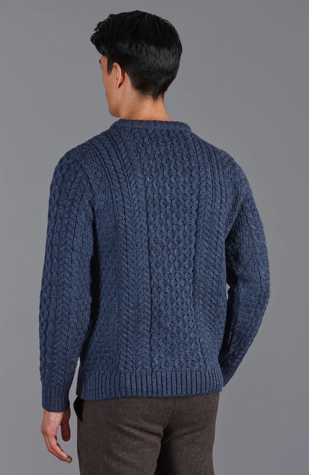 Mens Fisherman's British Wool Cable Jumper