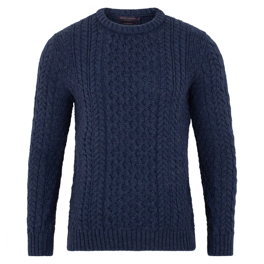 Mens Fisherman's British Wool Cable Jumper