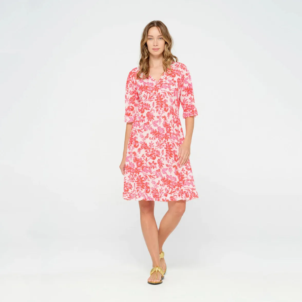 Middy Indi Antigua Pink Cotton Dress