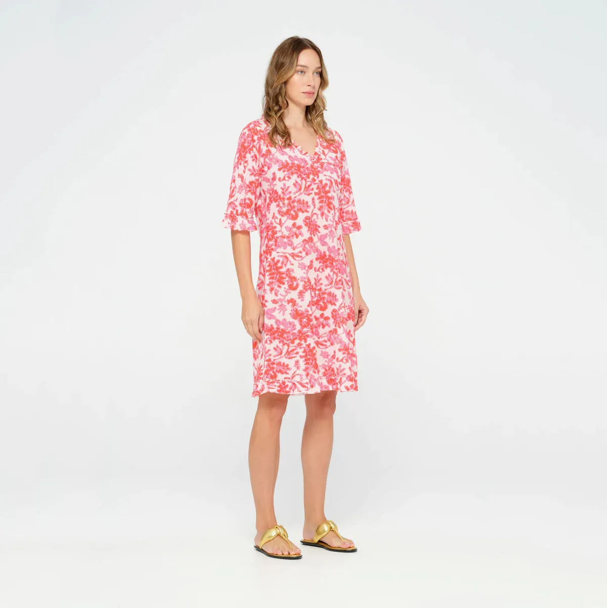 Middy Indi Antigua Pink Cotton Dress