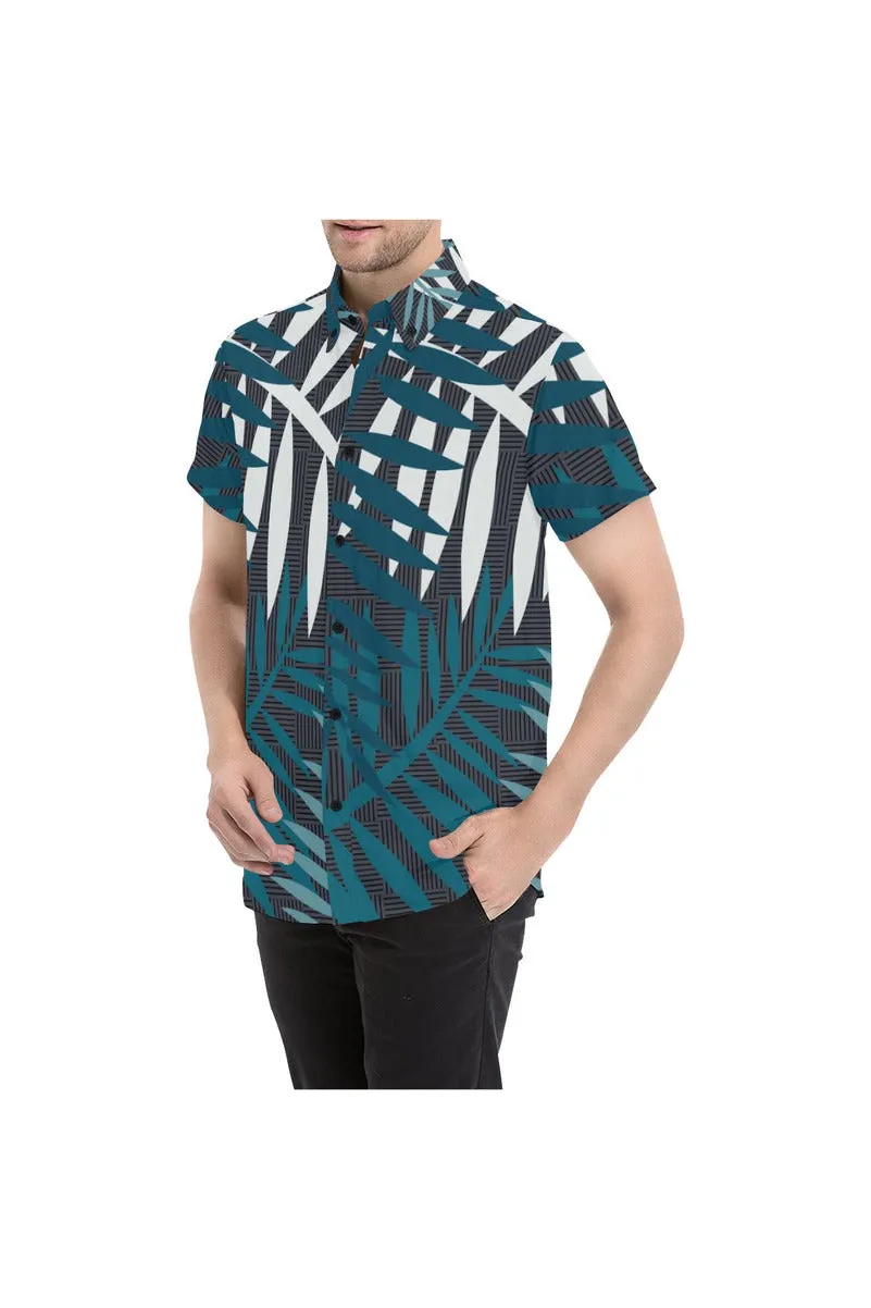 Moonlit Palms Men's All Over Print Short Sleeve Shirt