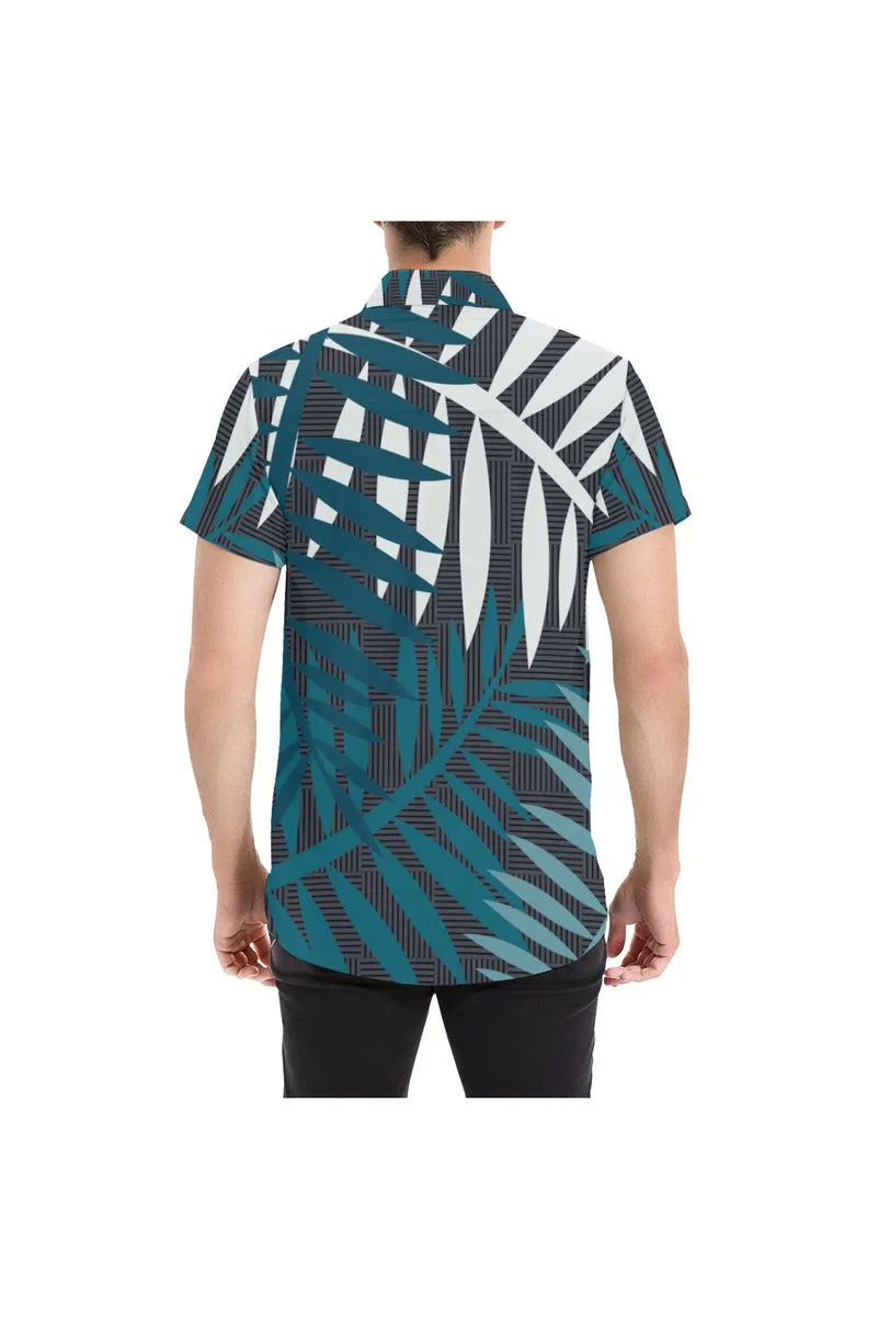 Moonlit Palms Men's All Over Print Short Sleeve Shirt