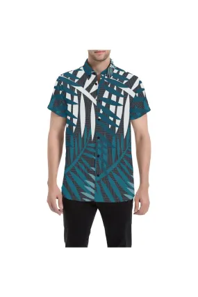 Moonlit Palms Men's All Over Print Short Sleeve Shirt